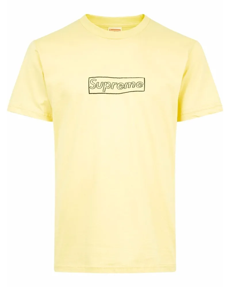 Supreme Being x KAWS Chalk Logo T-Shirt - Gelb Gelb