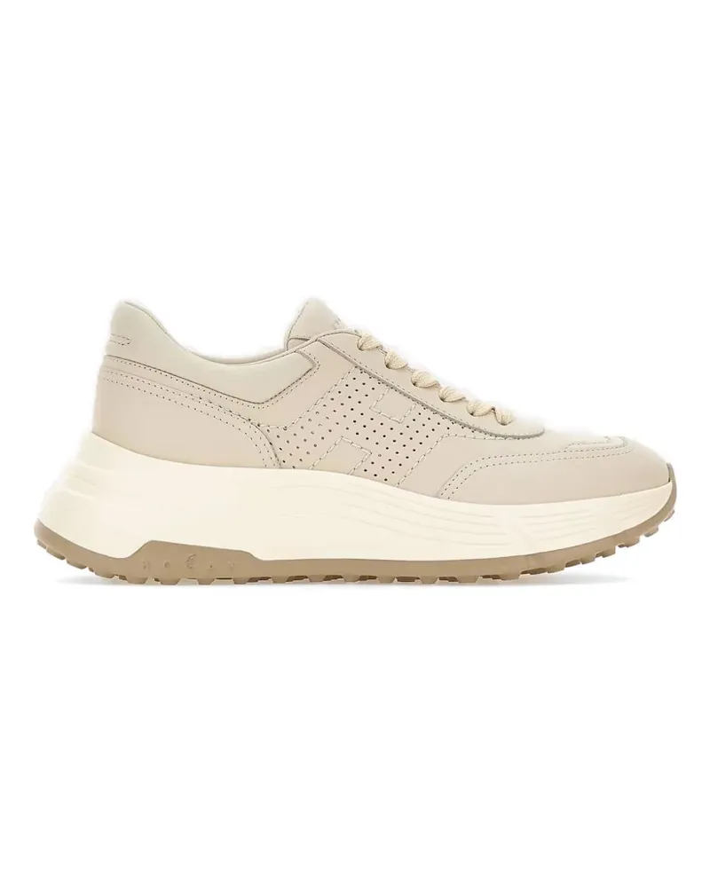 Hogan H669 perforated platform sneakers - Nude Nude