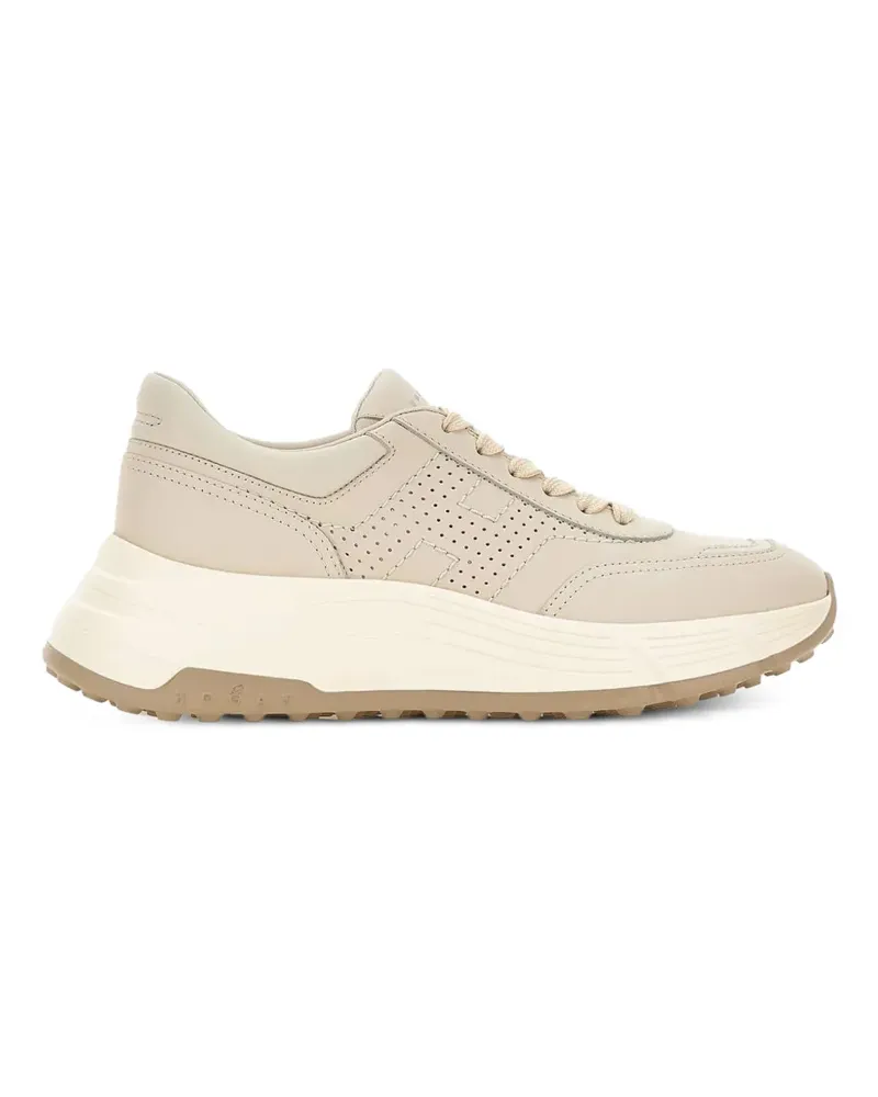 Hogan H669 perforated platform sneakers - Nude Nude