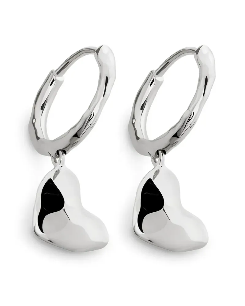 Monica Vinader Heart Drop Ohrringe - Silber Silber
