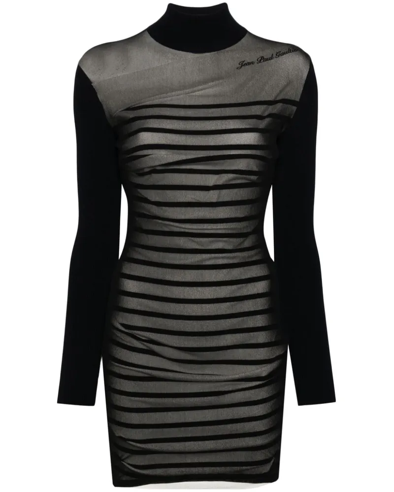 Jean Paul Gaultier Gestreiftes Minikleid - Blau Blau