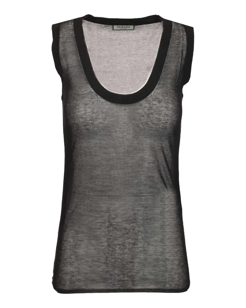 Durazzi Milano see through tank top - Schwarz Schwarz