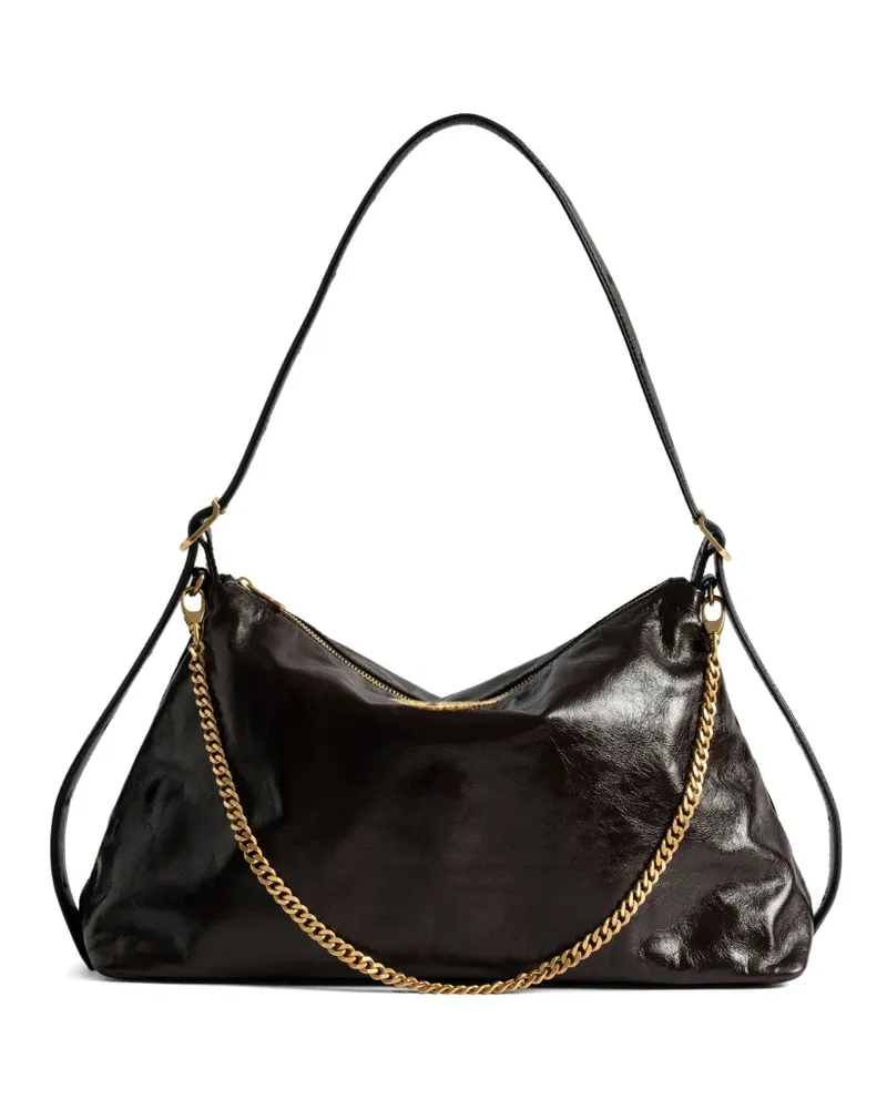 Zadig & Voltaire Jim Schultertasche mit Kettenverzierung - Braun Braun