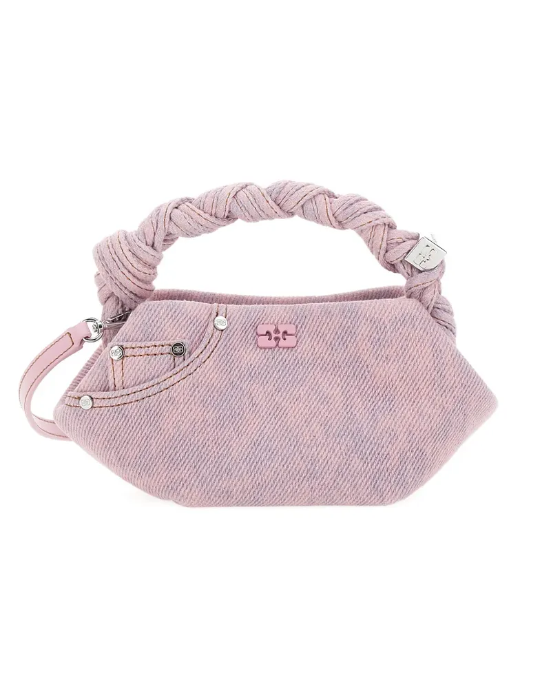 Ganni mini Bou logo-detail tote bag - Rosa Rosa
