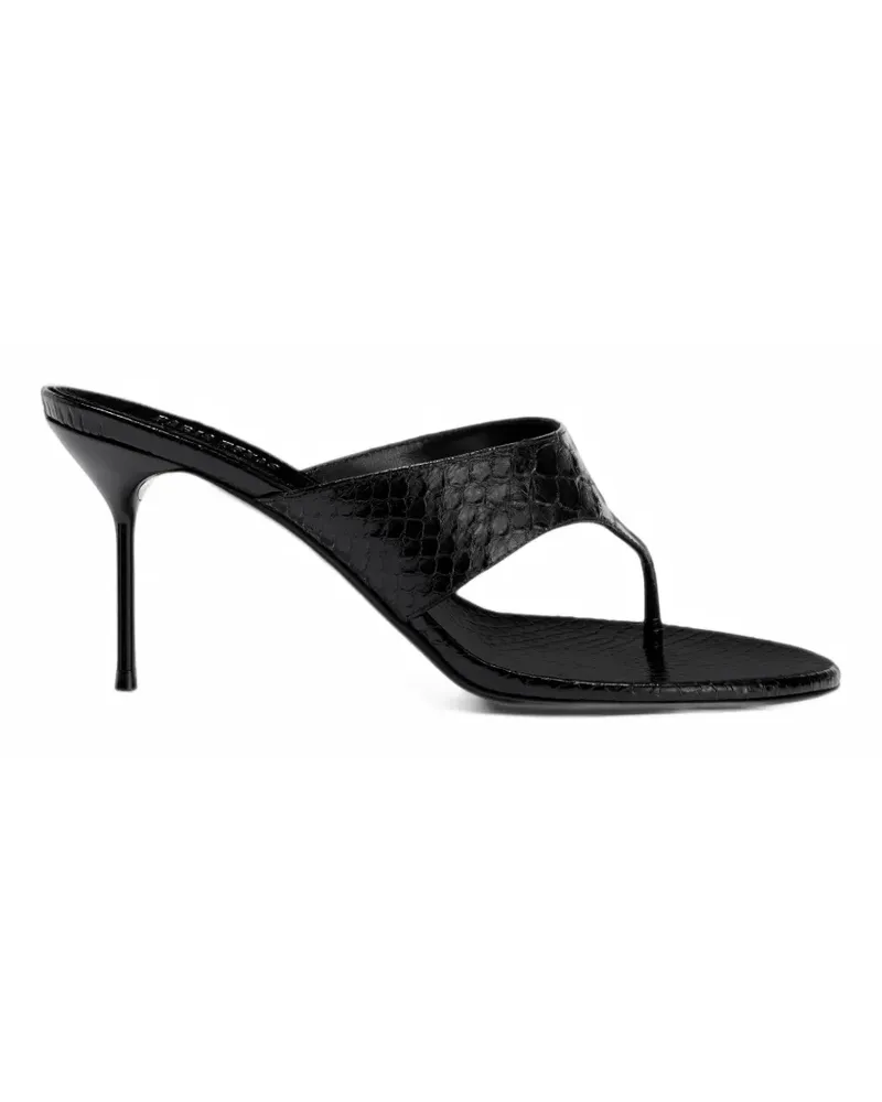Paris Texas Lidia Sandalen mit Schlangeneffekt - Schwarz Schwarz