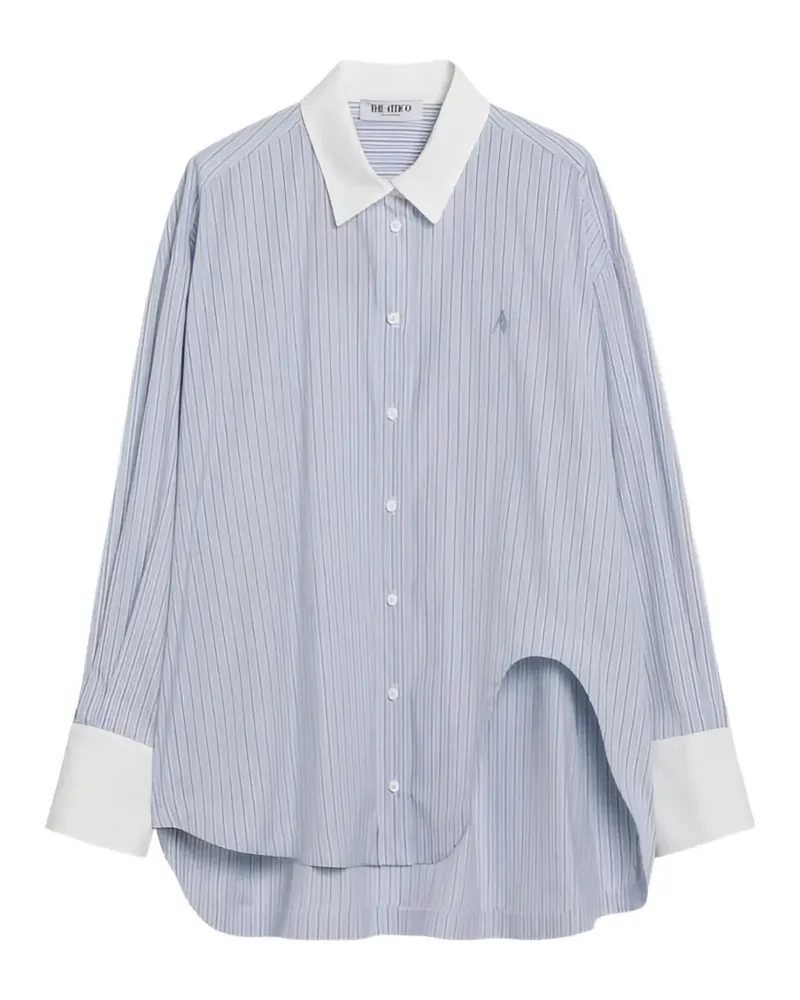 ATTICO striped collar shirt - Blau Blau