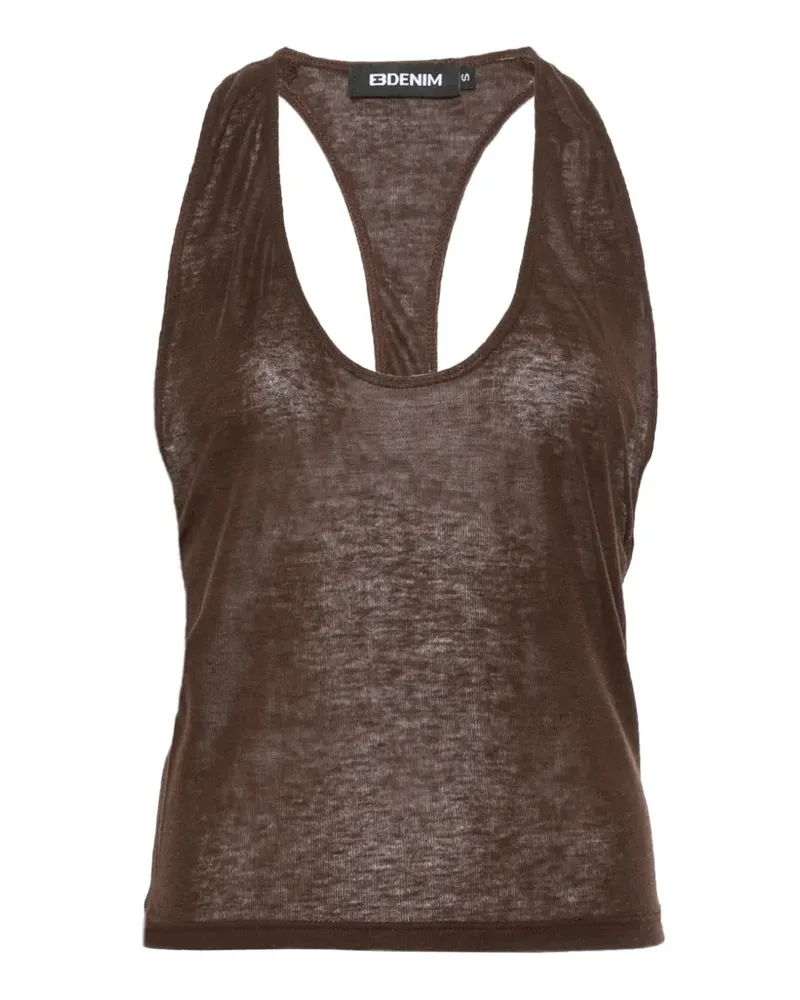 EB Denim Semi-transparentes Valley Tanktop - Braun Braun