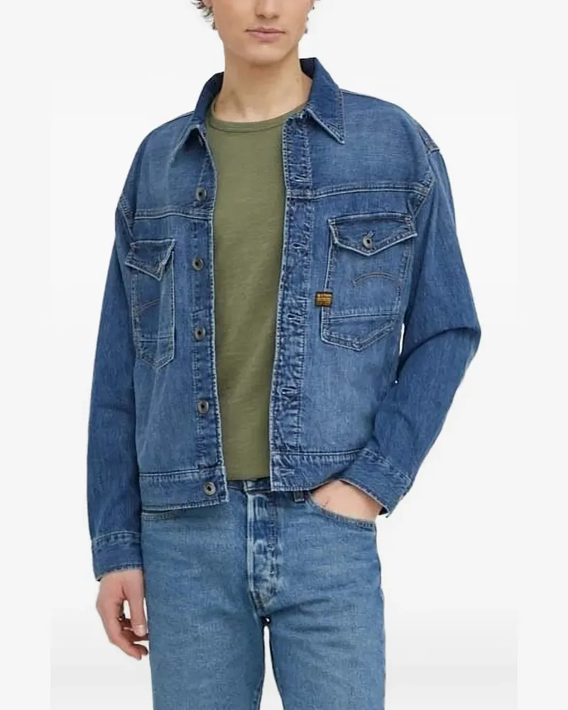 G-STAR RAW Jeansjacke mit Klappentasche - Blau Blau