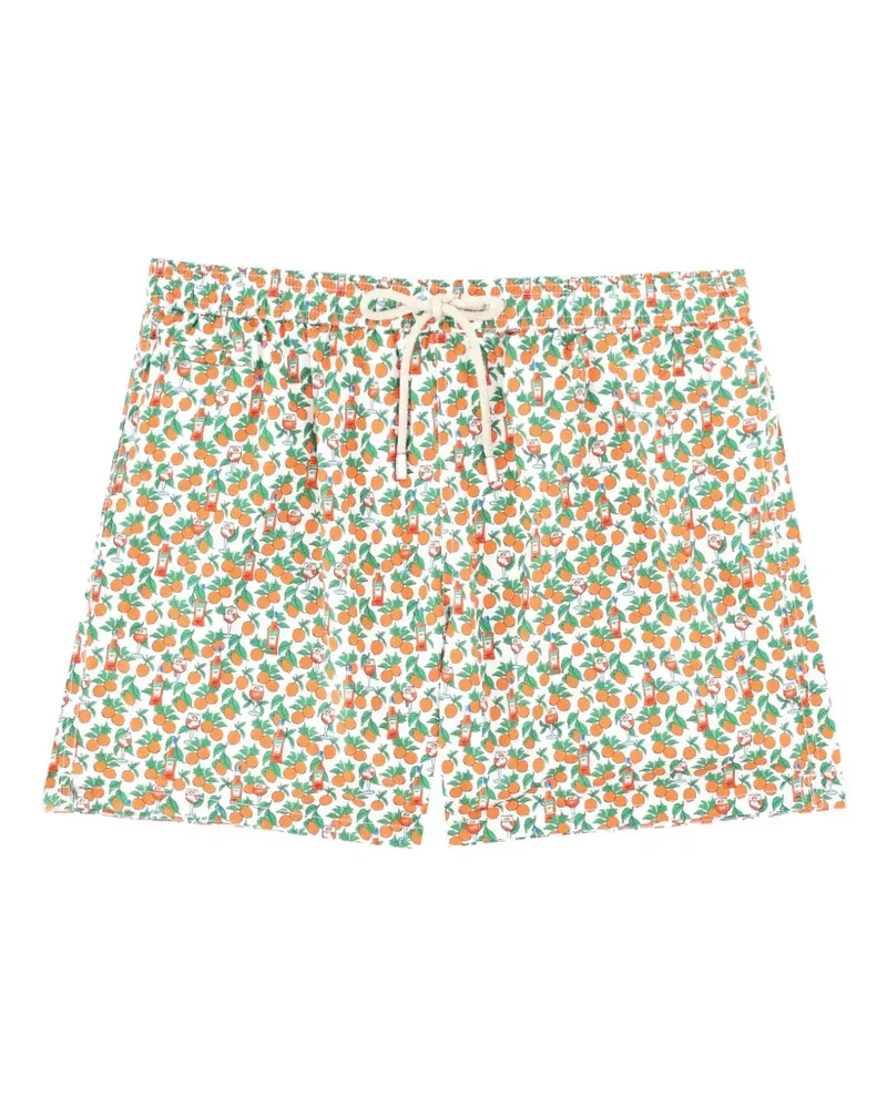 MC2 Saint Barth graphic-print drawstring swim shorts - Weiß Weiß