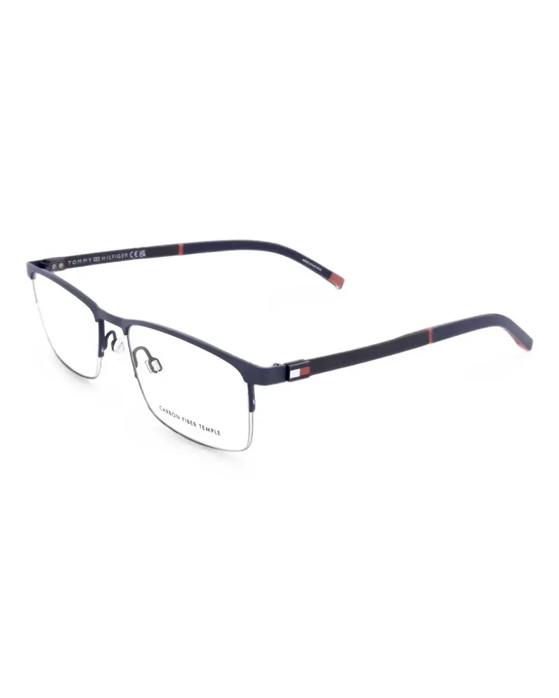 Tommy Hilfiger rectangle-frame half-rim glasses - Blau Blau
