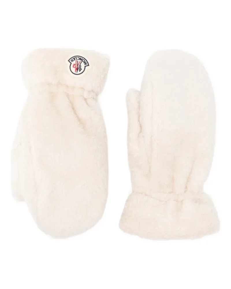 Moncler logo-patch mittems - Weiß Weiß