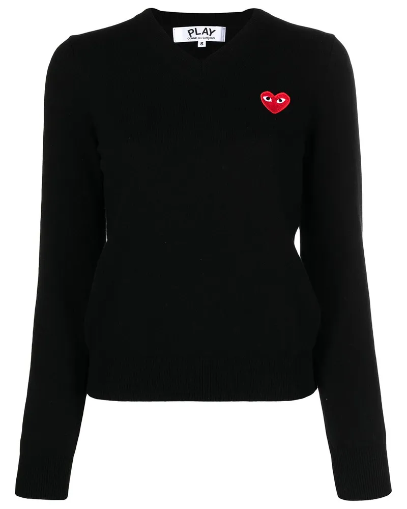 Comme des Garçons Pullover mit V-Ausschnitt - Schwarz Schwarz
