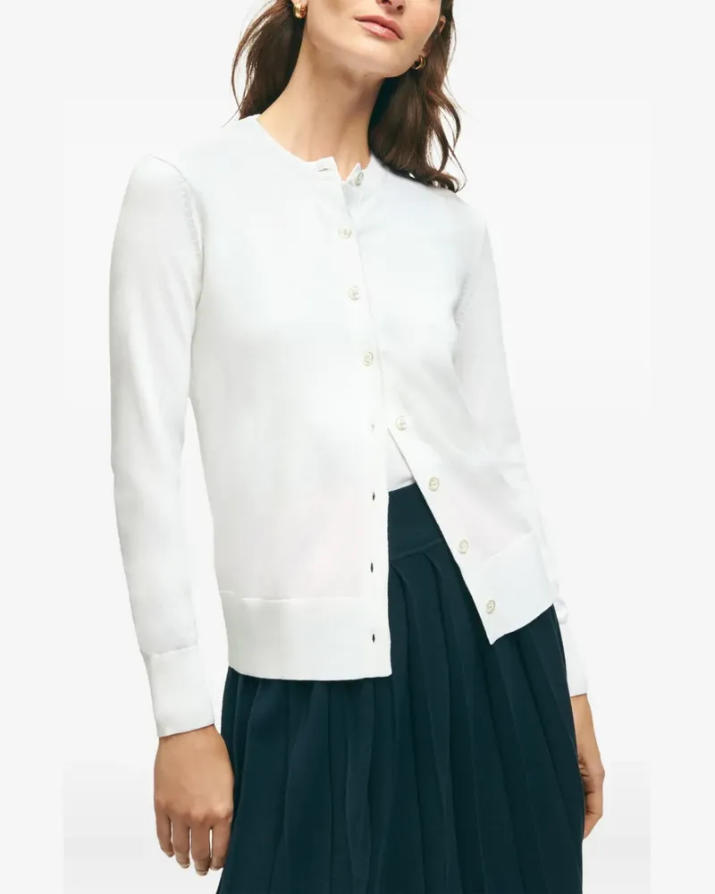 Brooks Brothers Geknöpfter Cardigan - Weiß Weiß