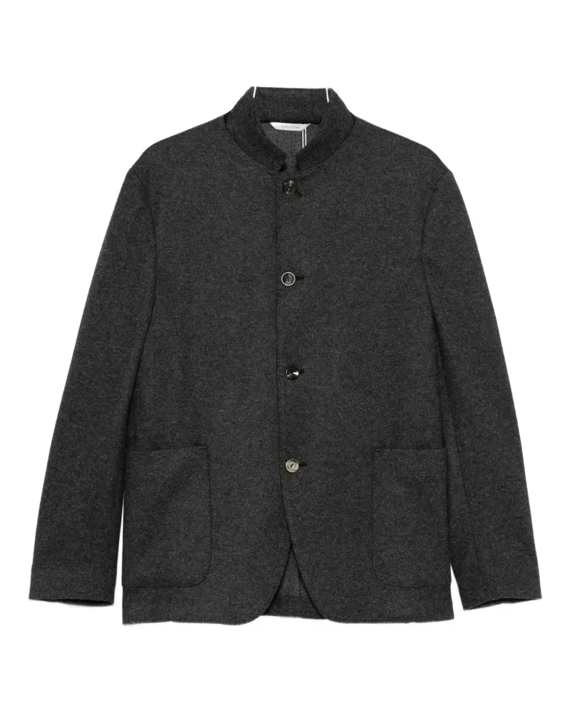 AGNONA button-up mandarin-collar blazer - Grau Grau