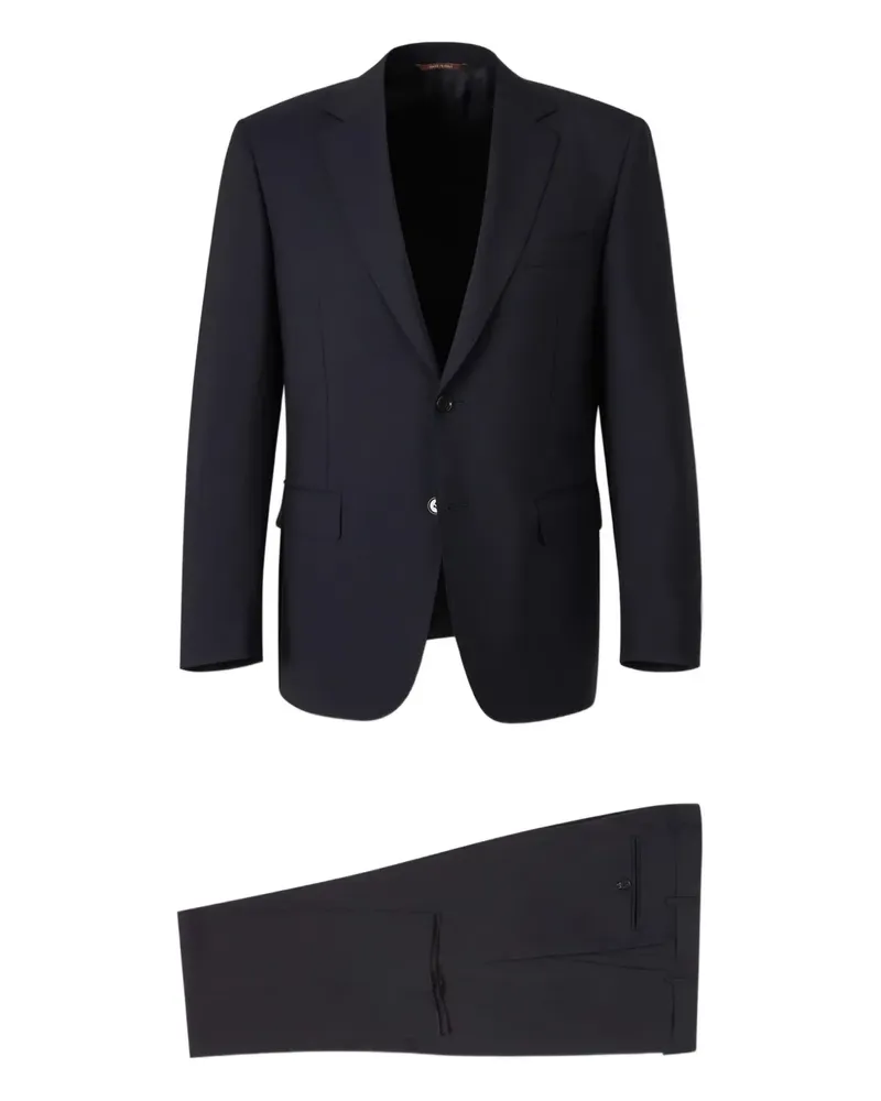 Canali peak-lapel double-breasted suit - Blau Blau