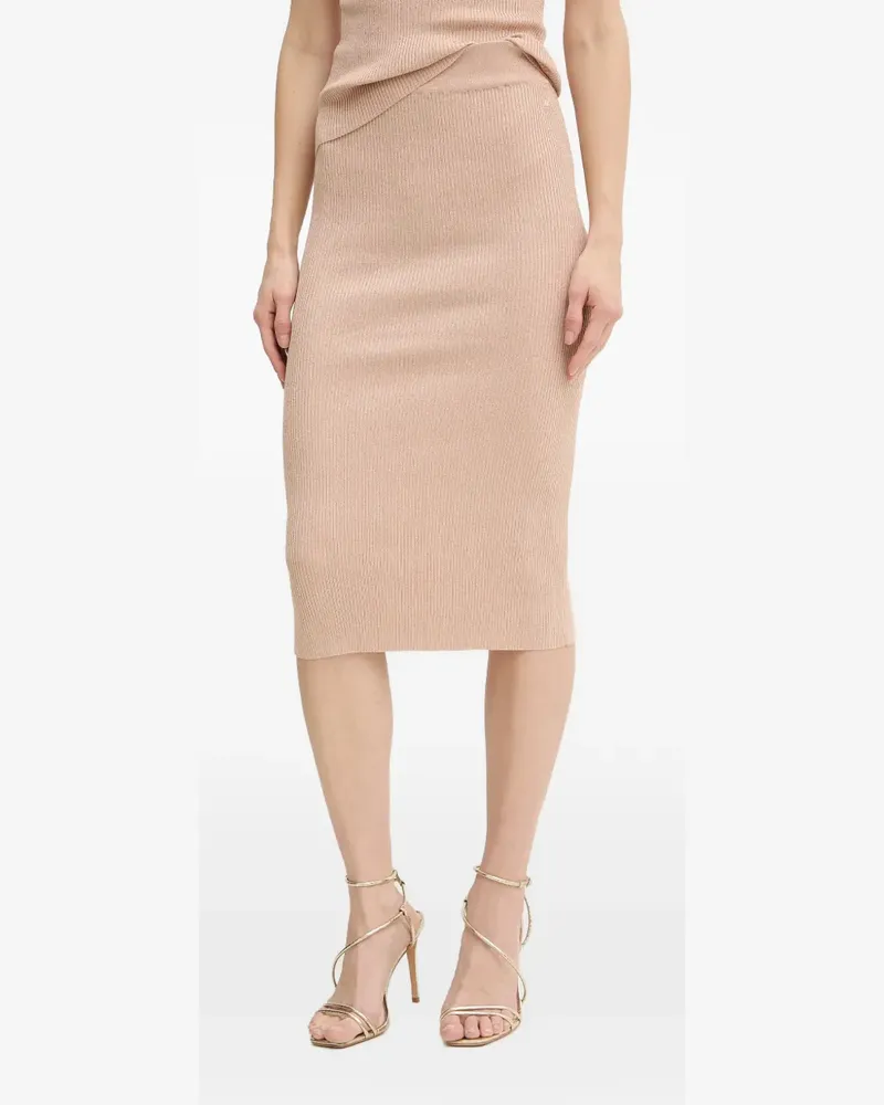 Armani Exchange Gestrickter Midirock - Rosa Rosa