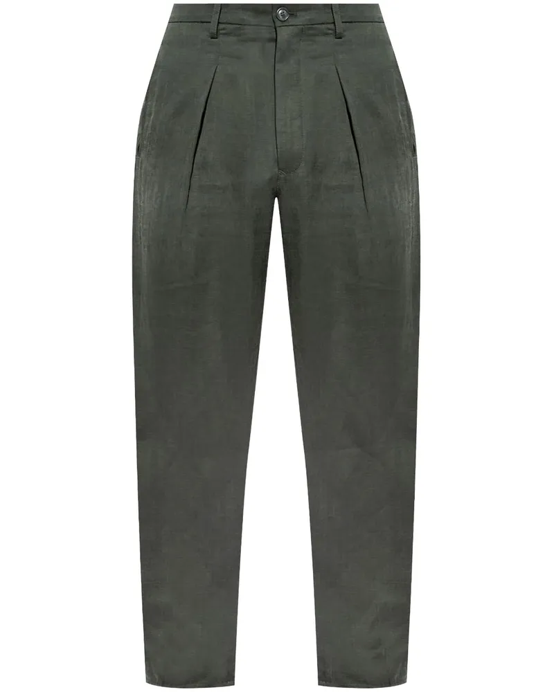 Giorgio Armani Hose mit Bundfalten - Grün Grün