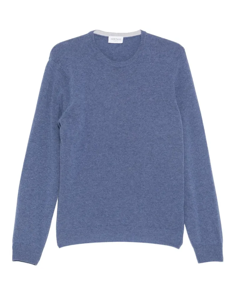 Heritage Pullover mit rundem Ausschnitt - Blau Blau