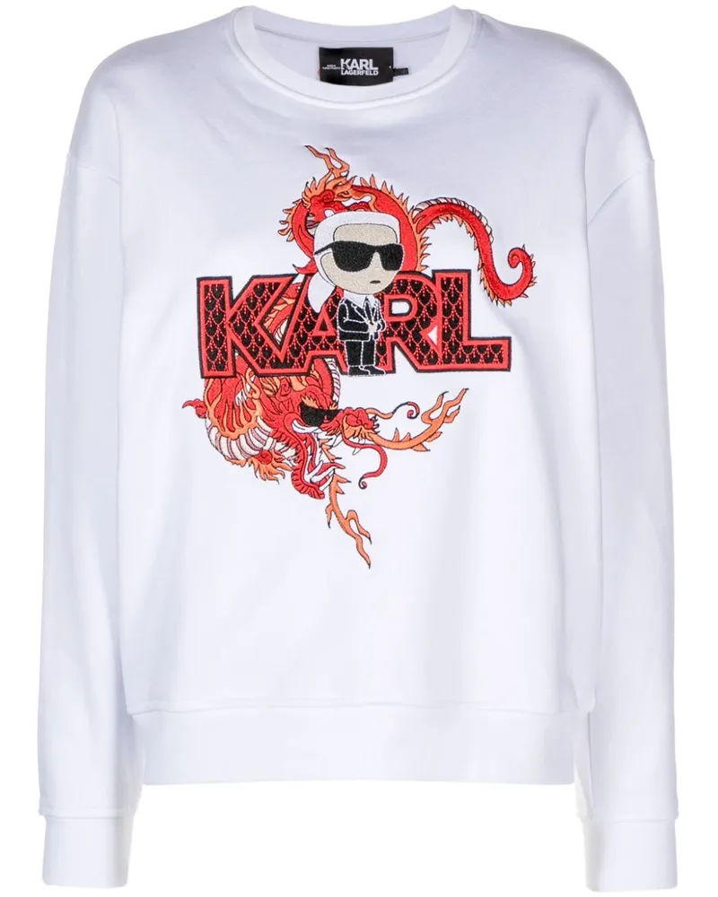 Karl Lagerfeld Ikonik Karl Sweatshirt - Weiß Weiß