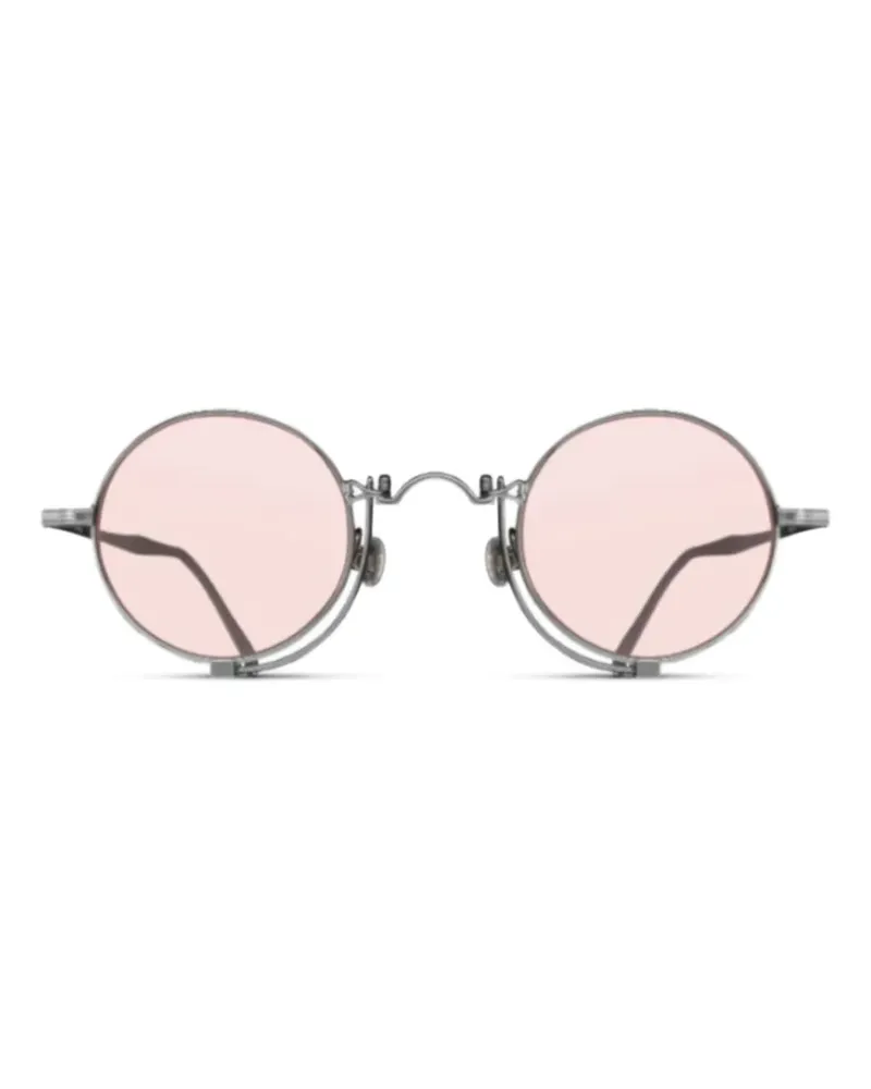 MATSUDA Sonnenbrille mit rundem Gestell - Silber Silber
