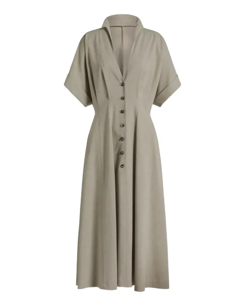 Alberta Ferretti Kurzärmeliges Midikleid - Grün Grün