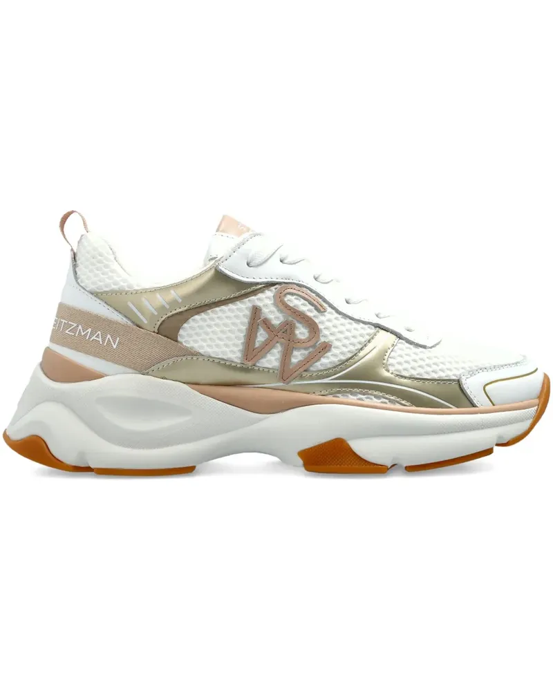 Stuart Weitzman Sneakers mit Logo-Verzierung - WHITE BARELY BEIGE PLATINUM White