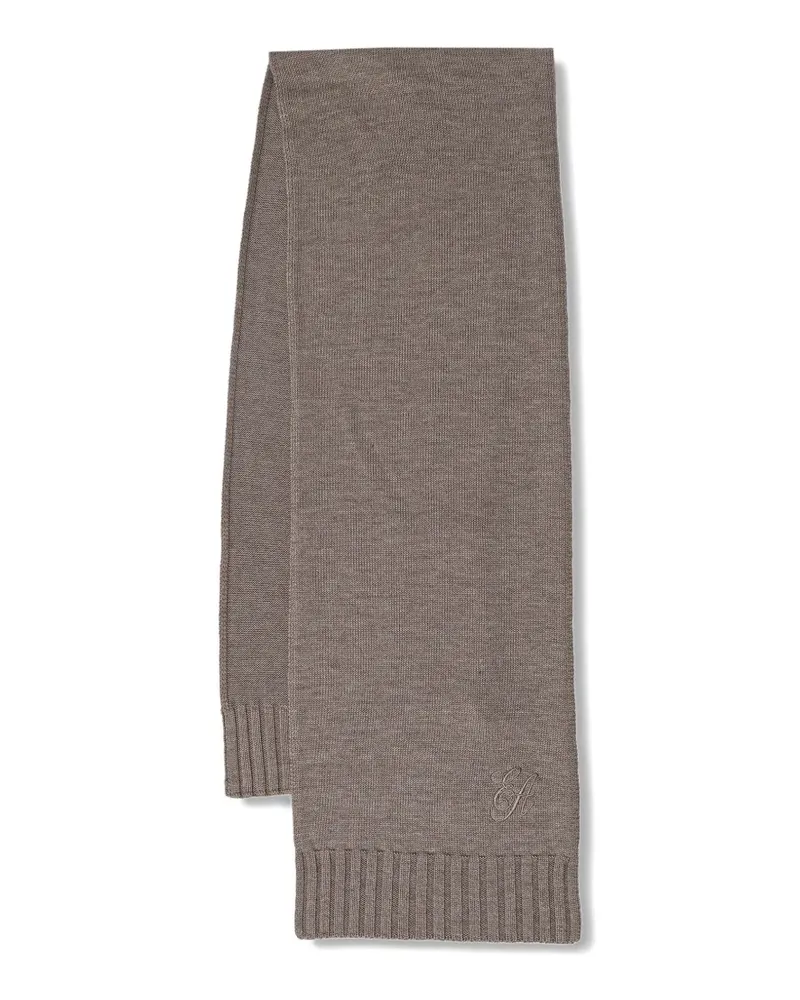 Emporio Armani Schal mit Logo-Stickerei - Nude Nude
