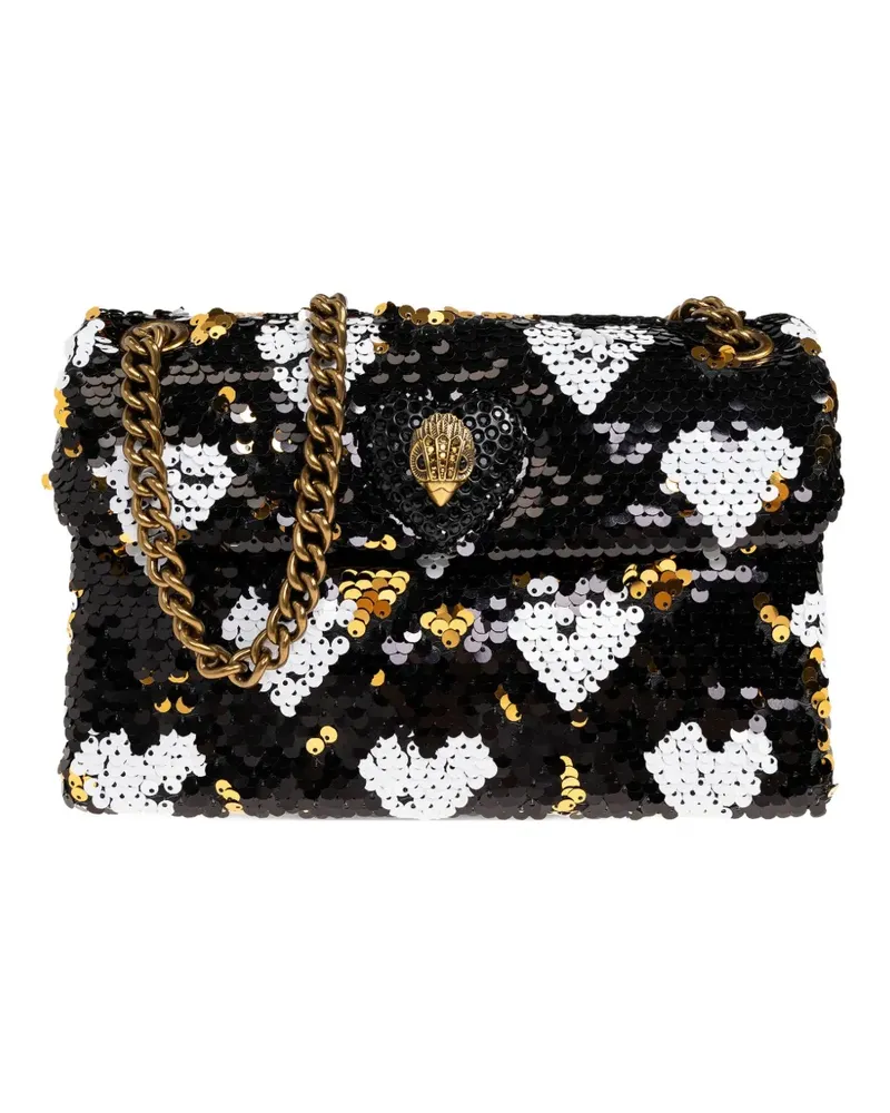 Kurt Geiger sequin heart chain shoulder bag - Schwarz Schwarz