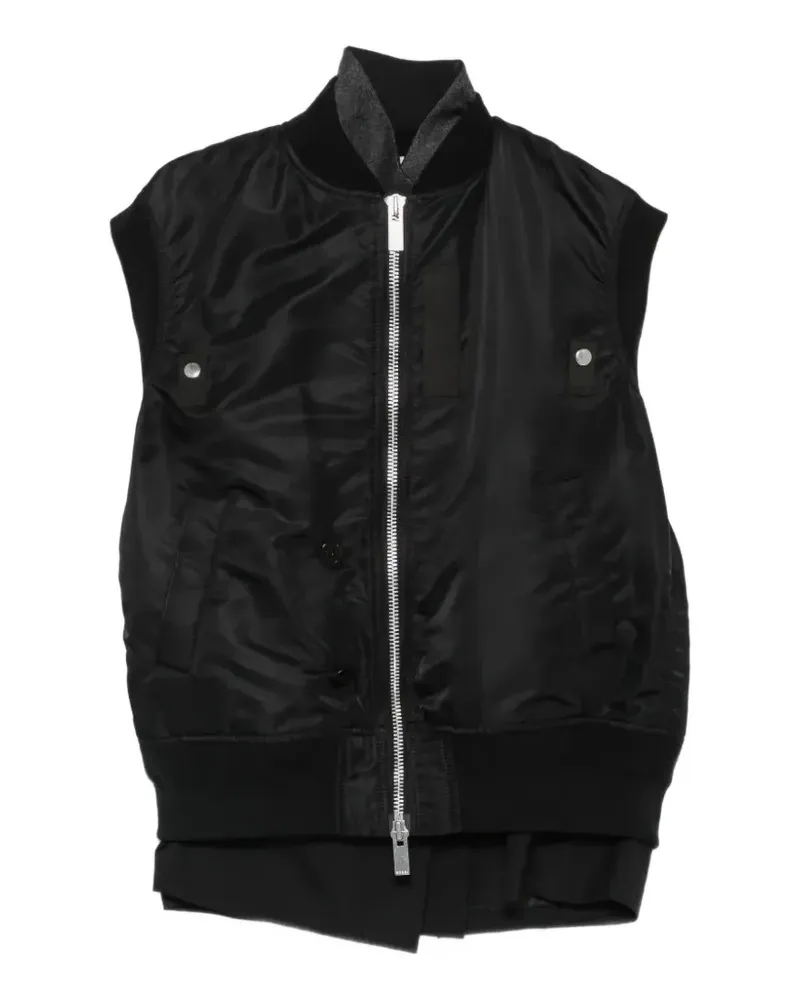 Sacai layered gilet - Schwarz Schwarz