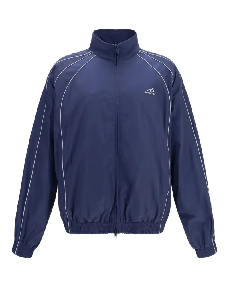Balenciaga piping-detail tracksuit jacket - Blau Blau