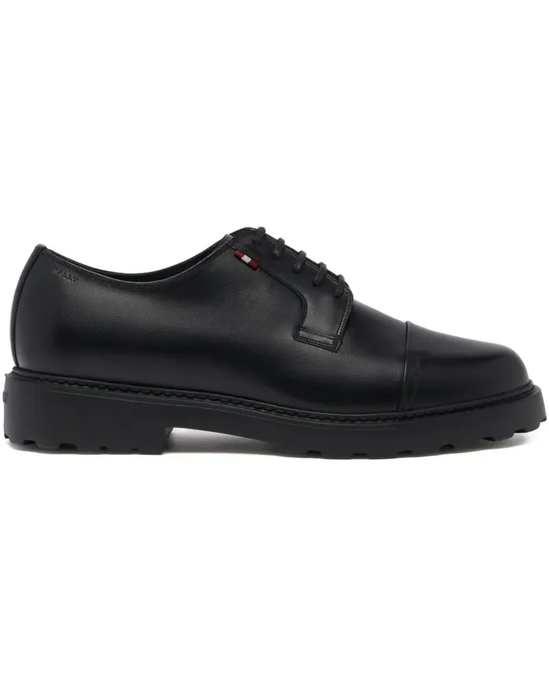 Bally Gusto logo leather derby shoes - Schwarz Schwarz