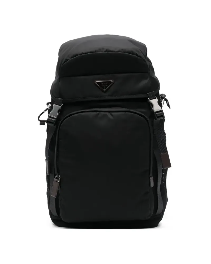 Prada buckle-drawstring backpack - Schwarz Schwarz