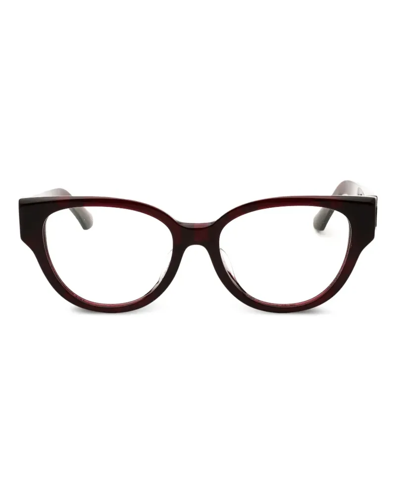 Burberry round full-rim check-red frame glasses - Rot Rot
