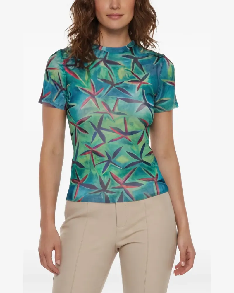 Louisa Ballou T-Shirt mit Seestern-Print - Blau Blau