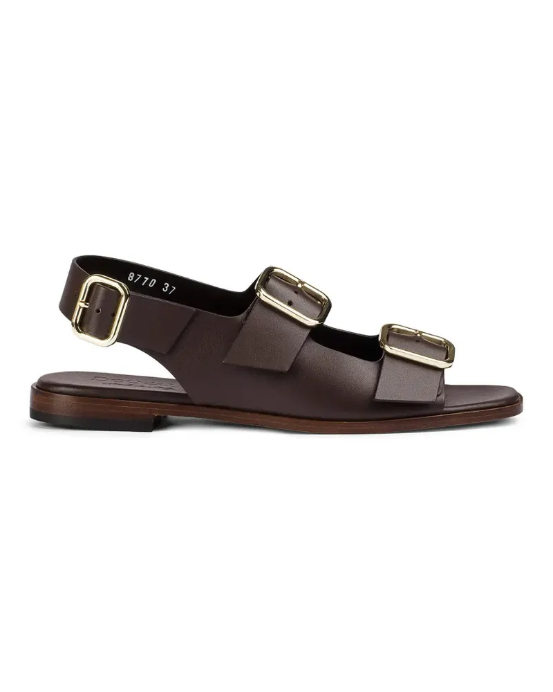 Doucal´s buckle leather sandals - Braun Braun