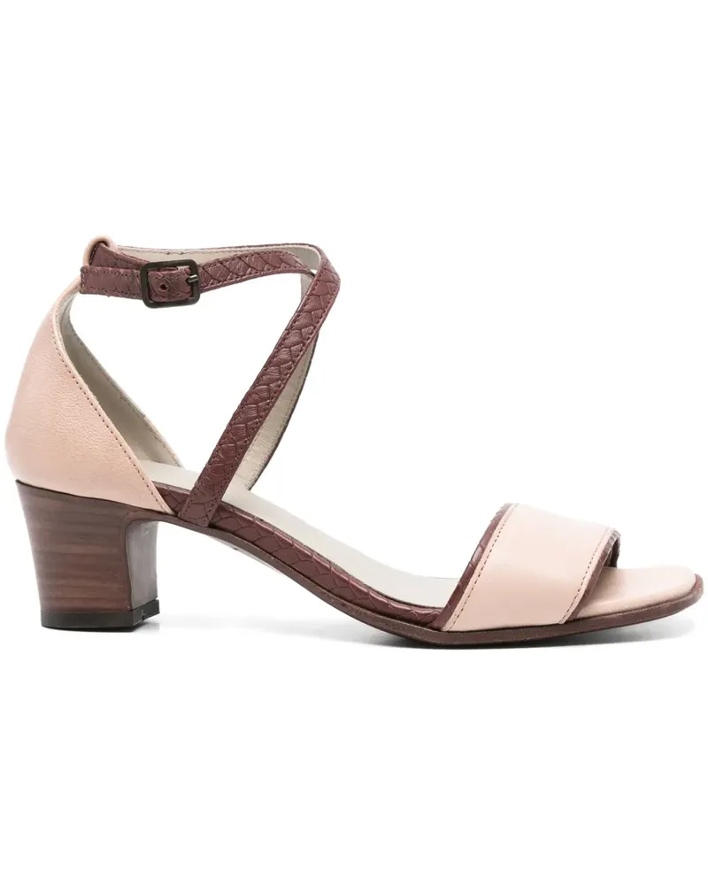Pantanetti Sandalen mit Lederbesatz 50mm - Rosa Rosa