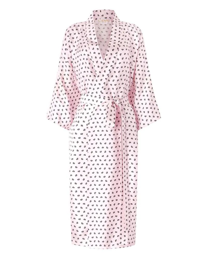 Genny Kleid mit Blumen-Print - Rosa Rosa