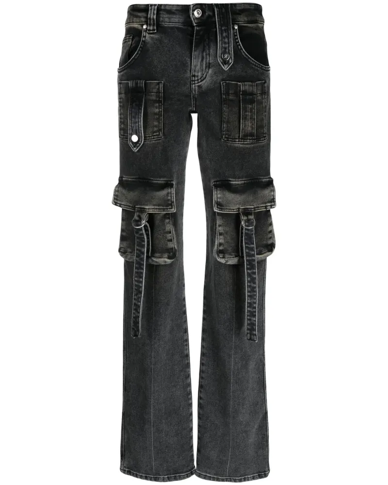 Blumarine Tief sitzende Cargohose - Grau Grau
