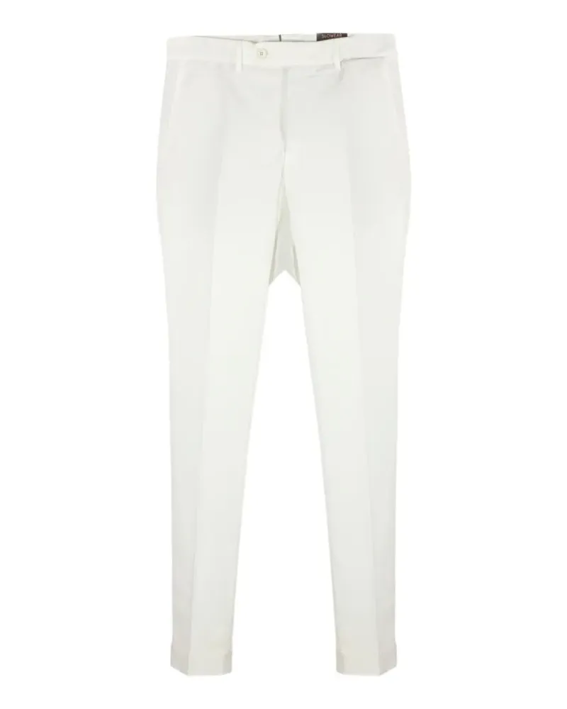 Incotex Tapered-Hose mit eingefassten Taschen - Weiß Weiß