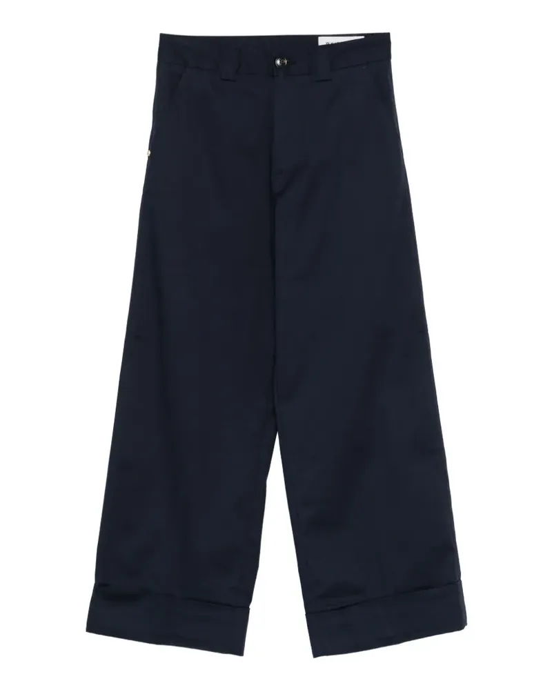 PLAN C Hose mit Umschlag - Blau Blau