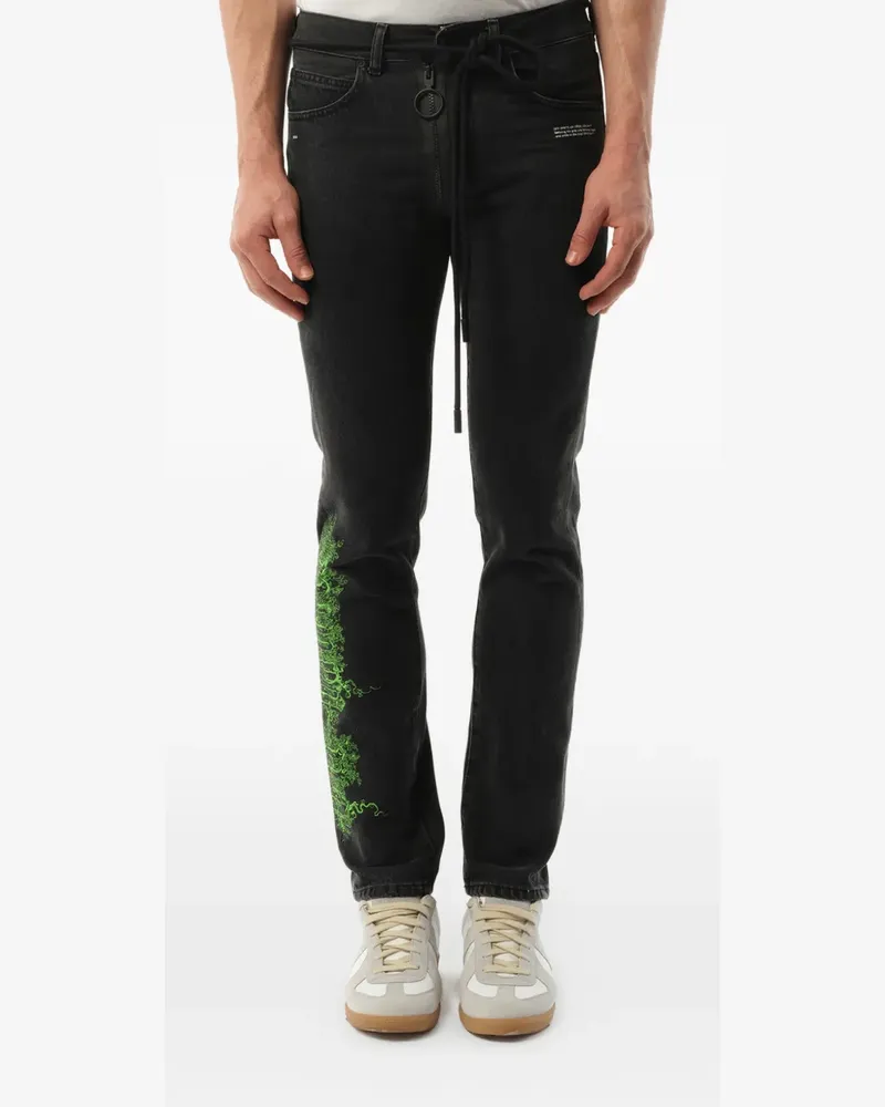 OFF-WHITE E.M slim-fit jeans - Schwarz Schwarz