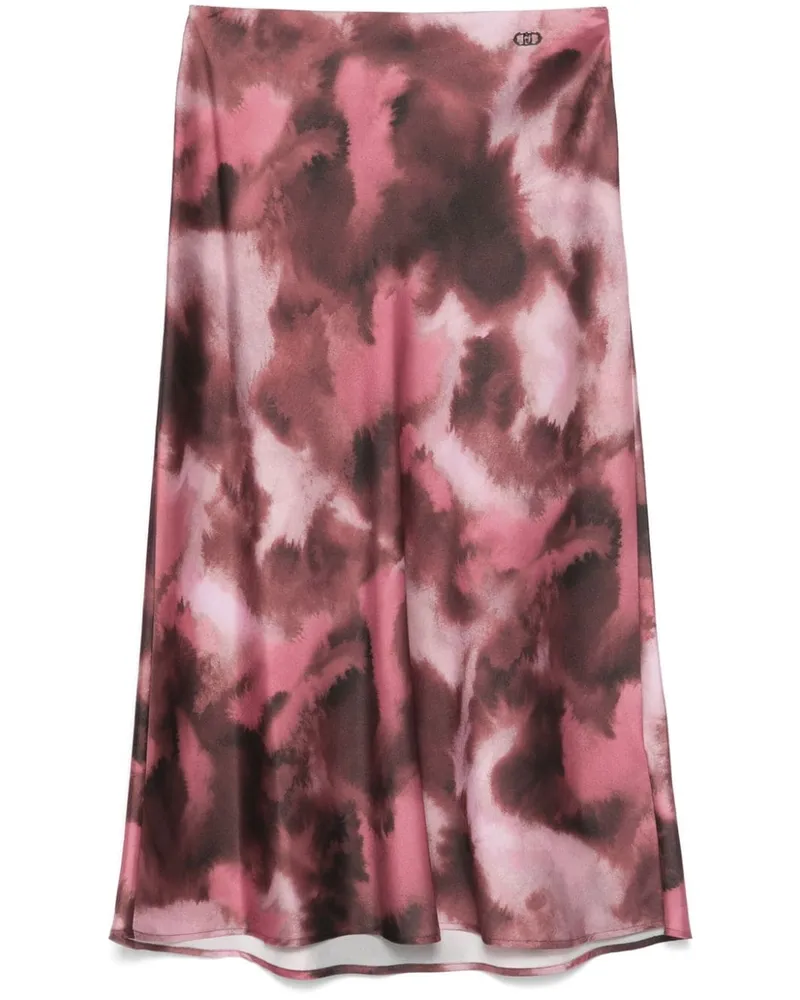 Liu Jo Midirock mit abstraktem Muster - Rosa Rosa