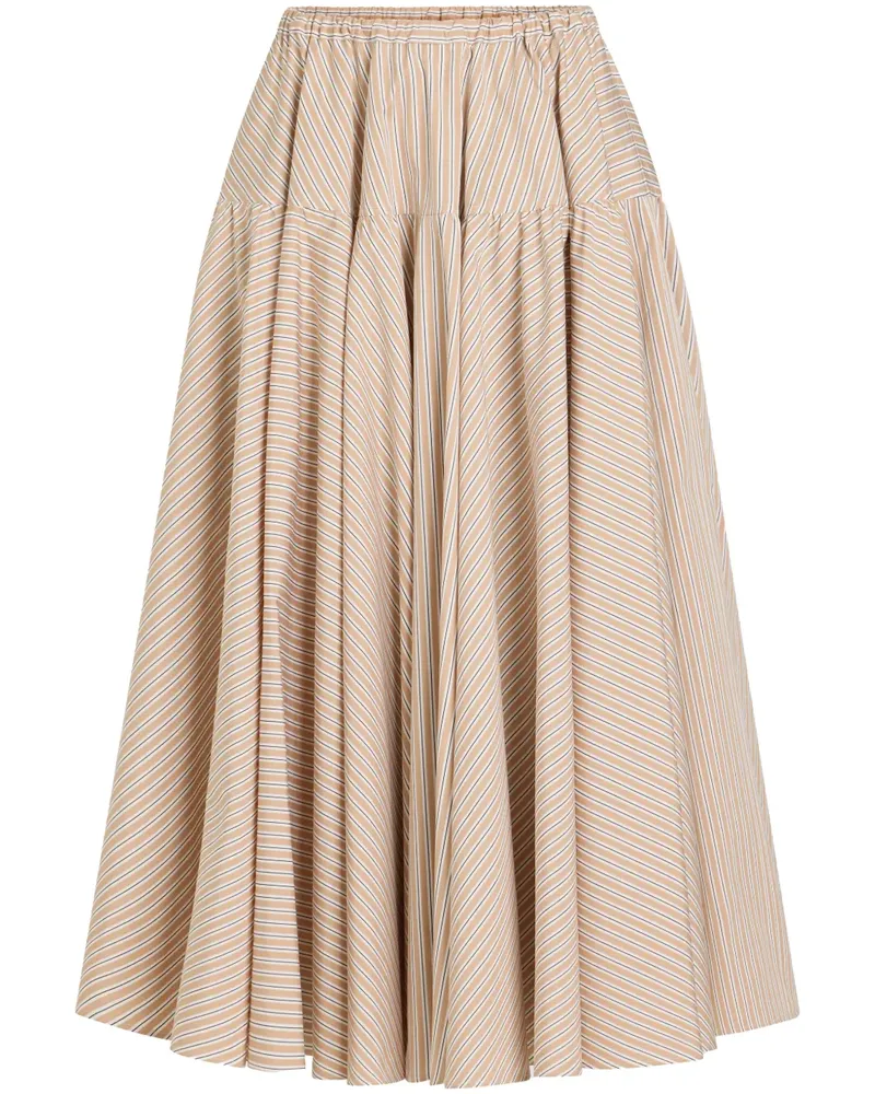 Patou Maxirock aus Bio-Baumwolle mit Print - Nude Nude
