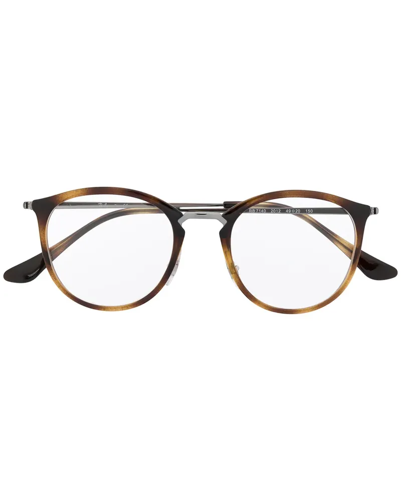 Ray Ban Brille mit rundem Gestell - Braun Braun