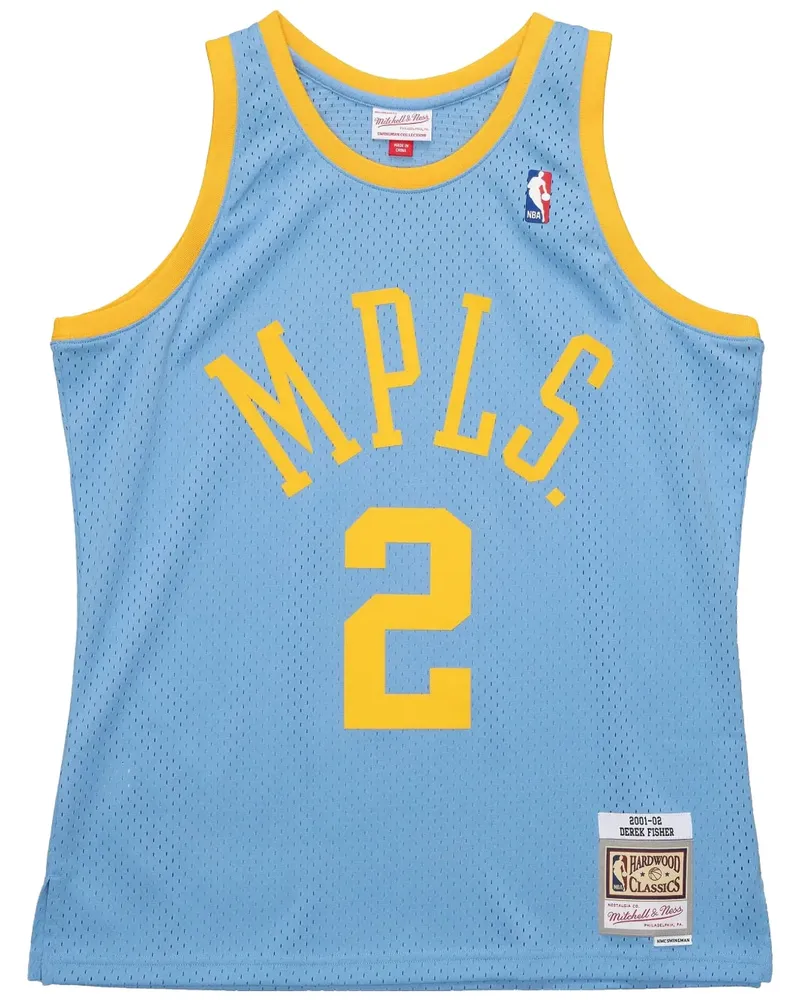 Mitchell & Ness NBA Swingman "Lakers 2001 Derek Fisher" Trikot - Blau Blau
