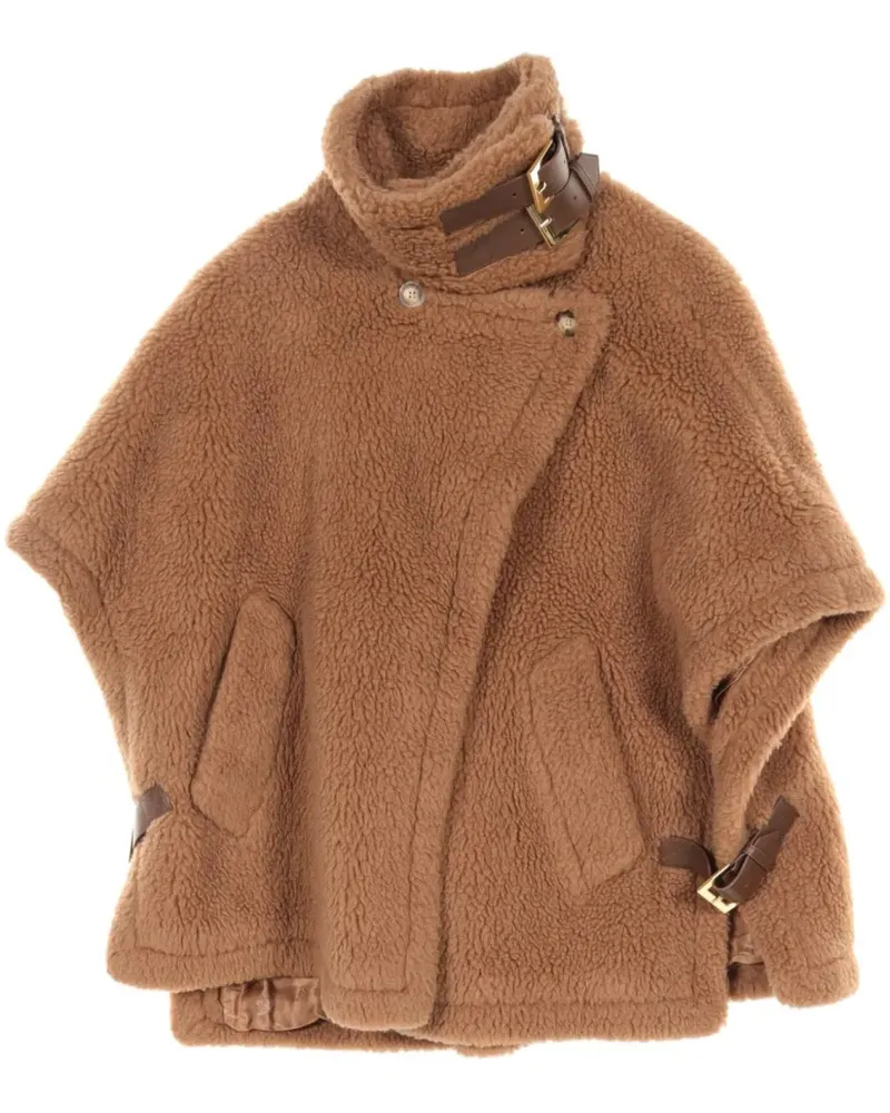 Max Mara 2010s fleece cape - Braun Braun