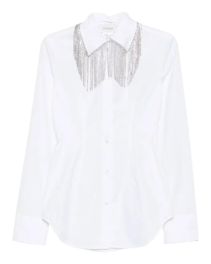 SPORTMAX T-Shirt mit Kristallen - Weiß Weiß