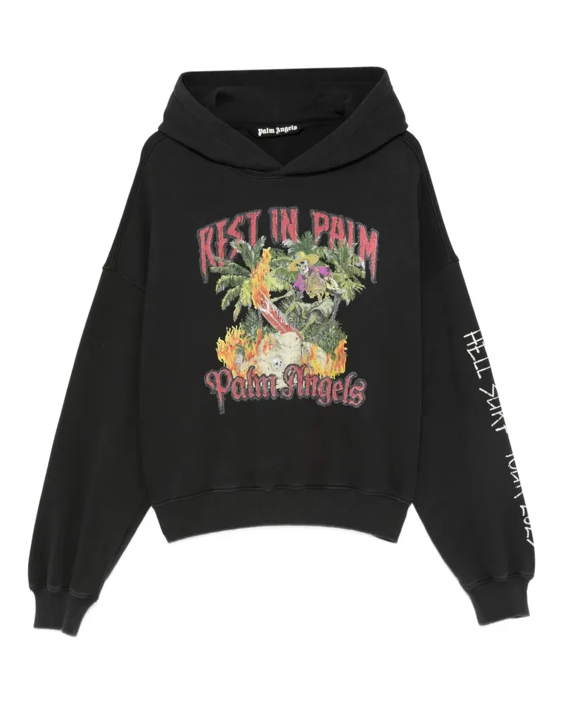 Palm Angels Rest in Palm Hoodie - Schwarz Schwarz