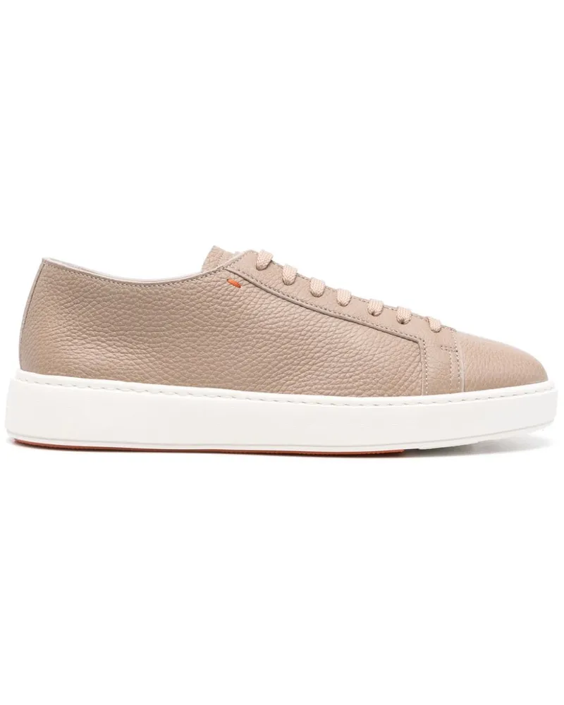 Santoni Sneakers aus Leder Nude
