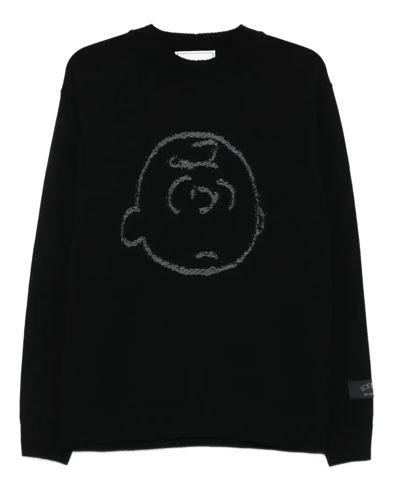 Iceberg x Peanuts Pullover aus Schurwolle - Schwarz Schwarz
